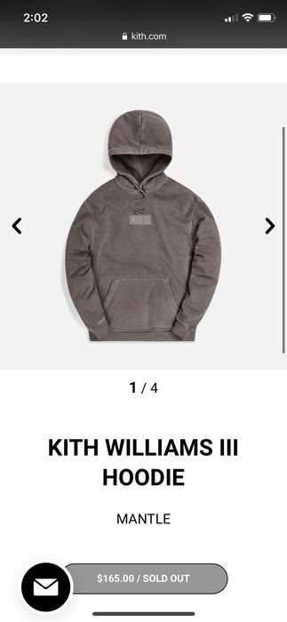 Kith KITH WILLIAMS III HOODIE Mantle | Grailed