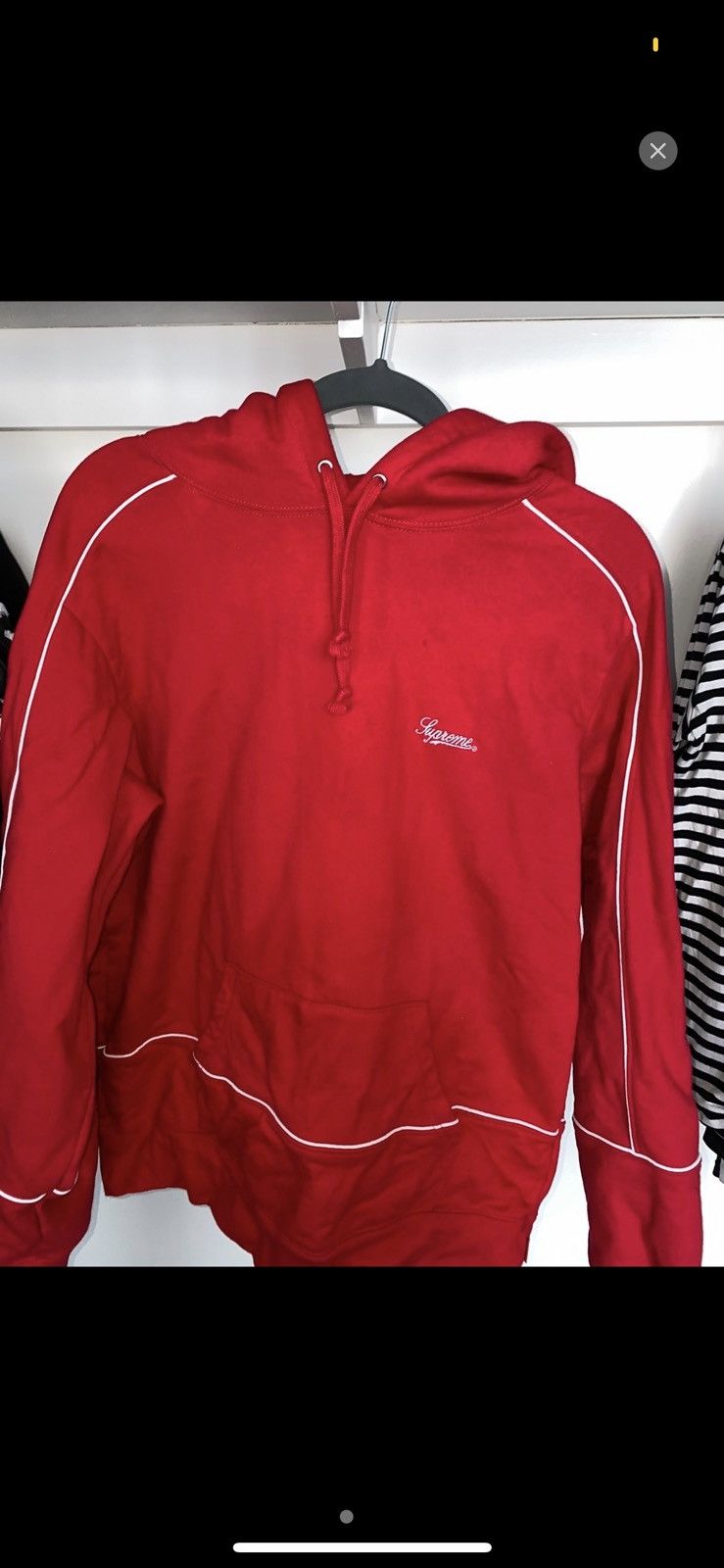 Supreme Supreme Red Piping Hoodie Size US M / EU 48-50 / 2 - 1 Preview