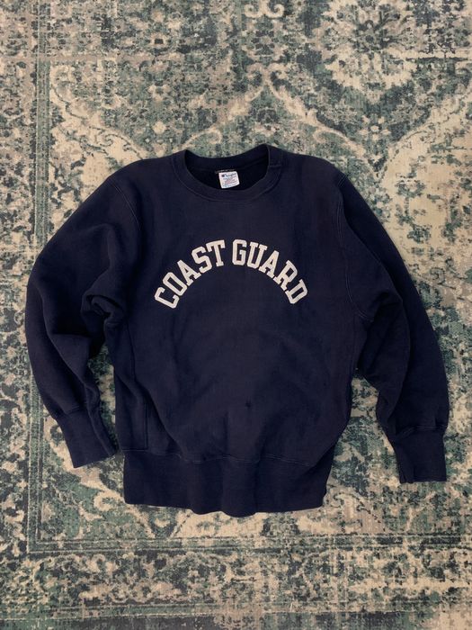 Vintage GRAIL 80's CHAMPION REVERSE WEAVE COAST GUARD WARMUP