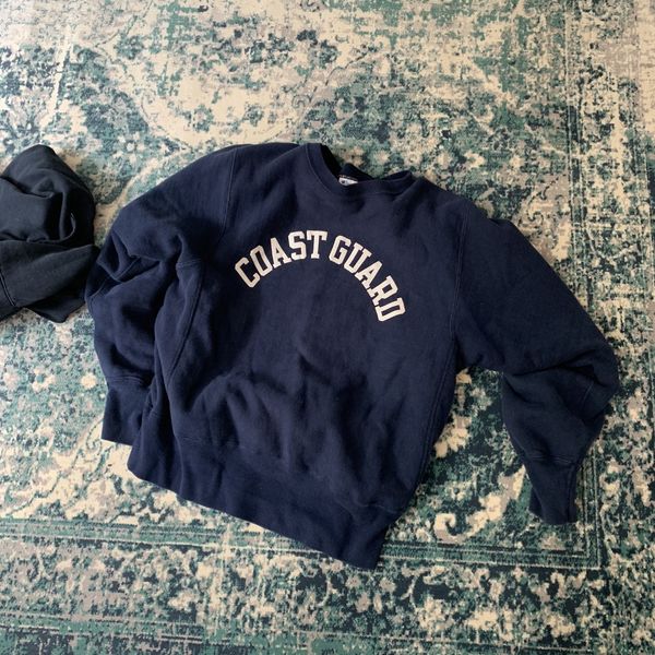 Vintage GRAIL 80's CHAMPION REVERSE WEAVE COAST GUARD WARMUP