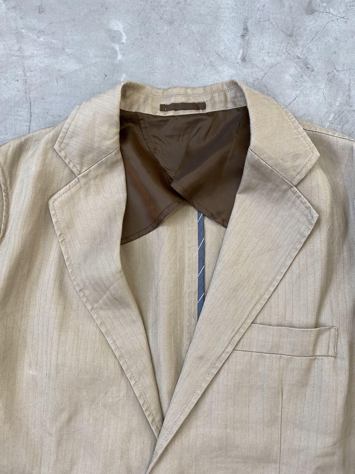 Kansai Yamamoto Kansai Yamamoto Pinstripe Tan Blazer Size US M / EU 48-50 / 2 - 4 Thumbnail