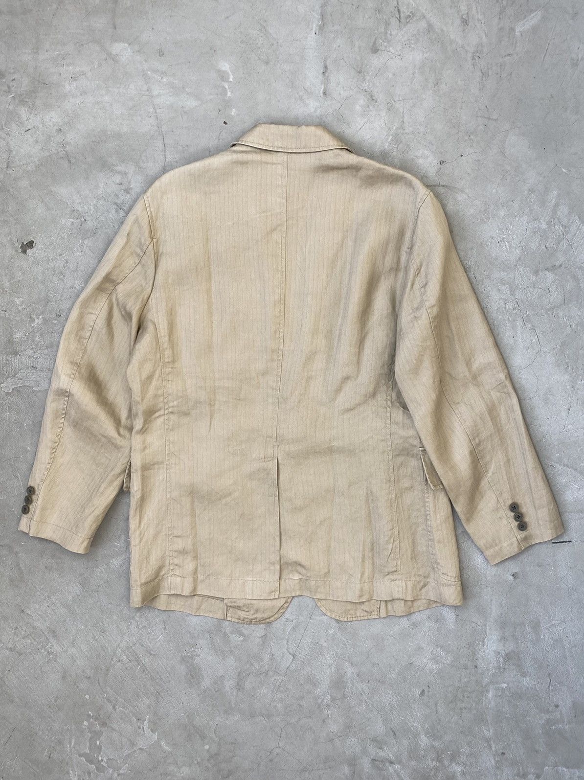 Kansai Yamamoto Kansai Yamamoto Pinstripe Tan Blazer Size US M / EU 48-50 / 2 - 2 Thumbnail