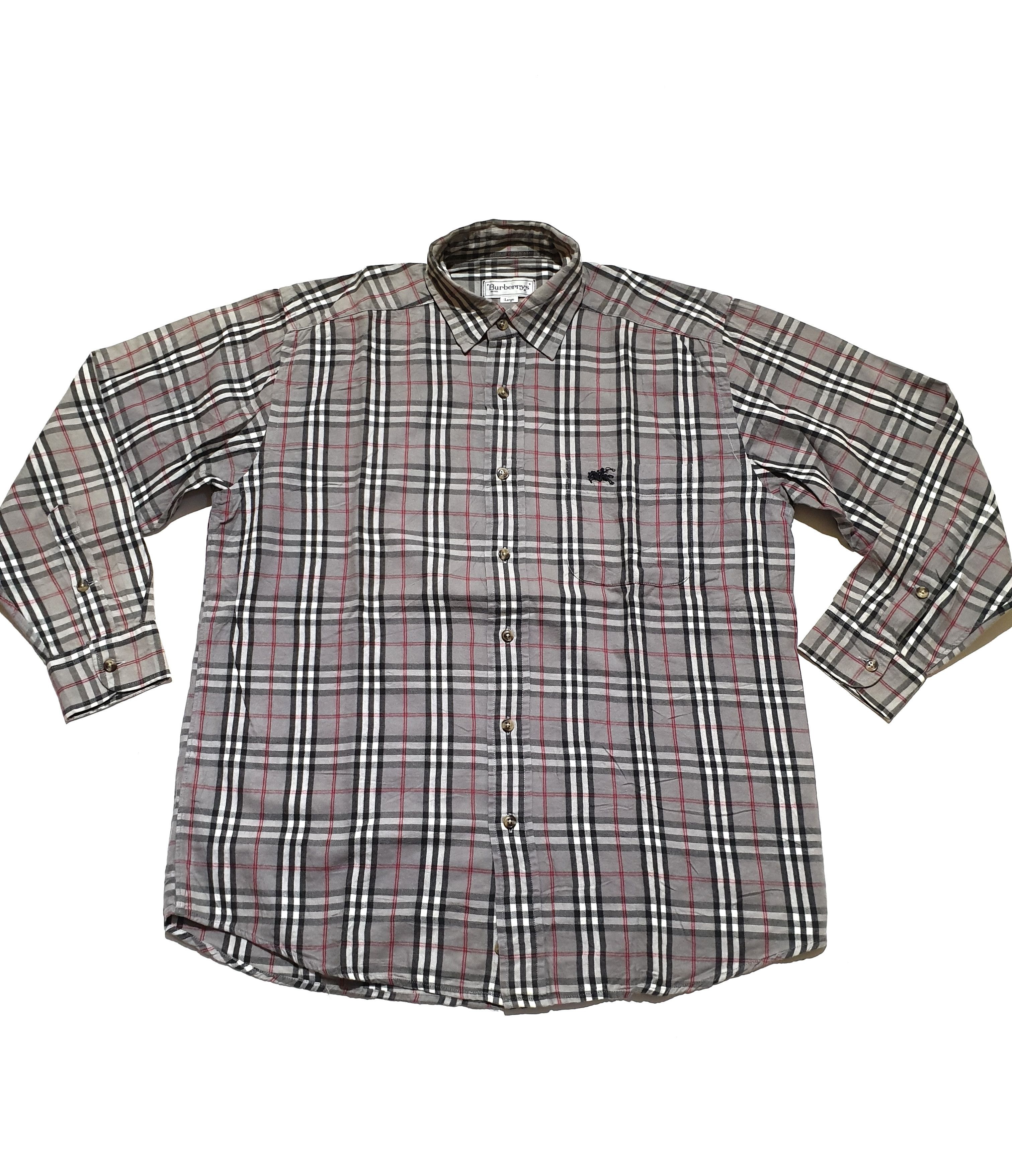 Vintage Burberrys Checkered Flannel Shirts