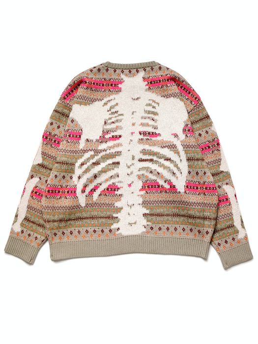 Kapital Kapital Pink Bone Knit Sweater | Grailed