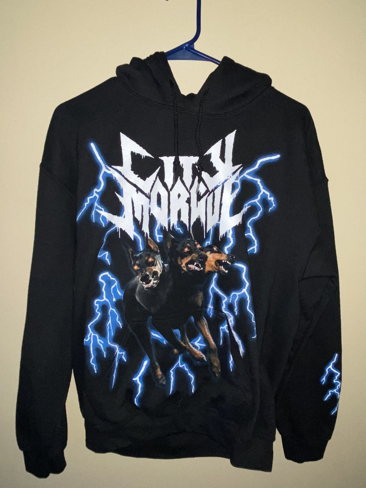 City morgue lightning dogs hoodie deals