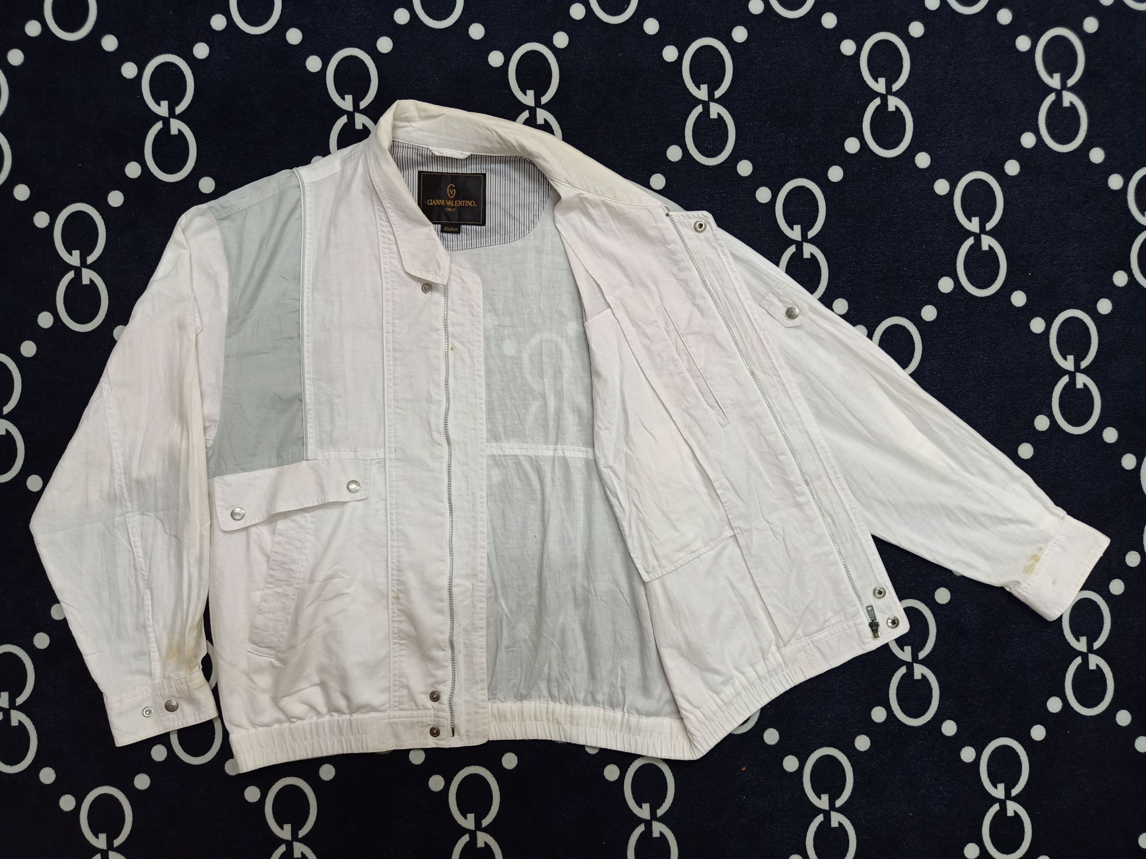 Gianni Valentino × Valentino GIANNI VALENTINO Italy Vintage White Gray Jacket Size US M / EU 48-50 / 2 - 4 Thumbnail