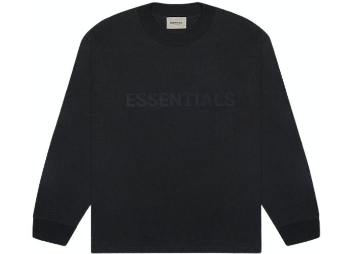 Fear of God Essentials 3D Silicon Appliqué Crewneck Black