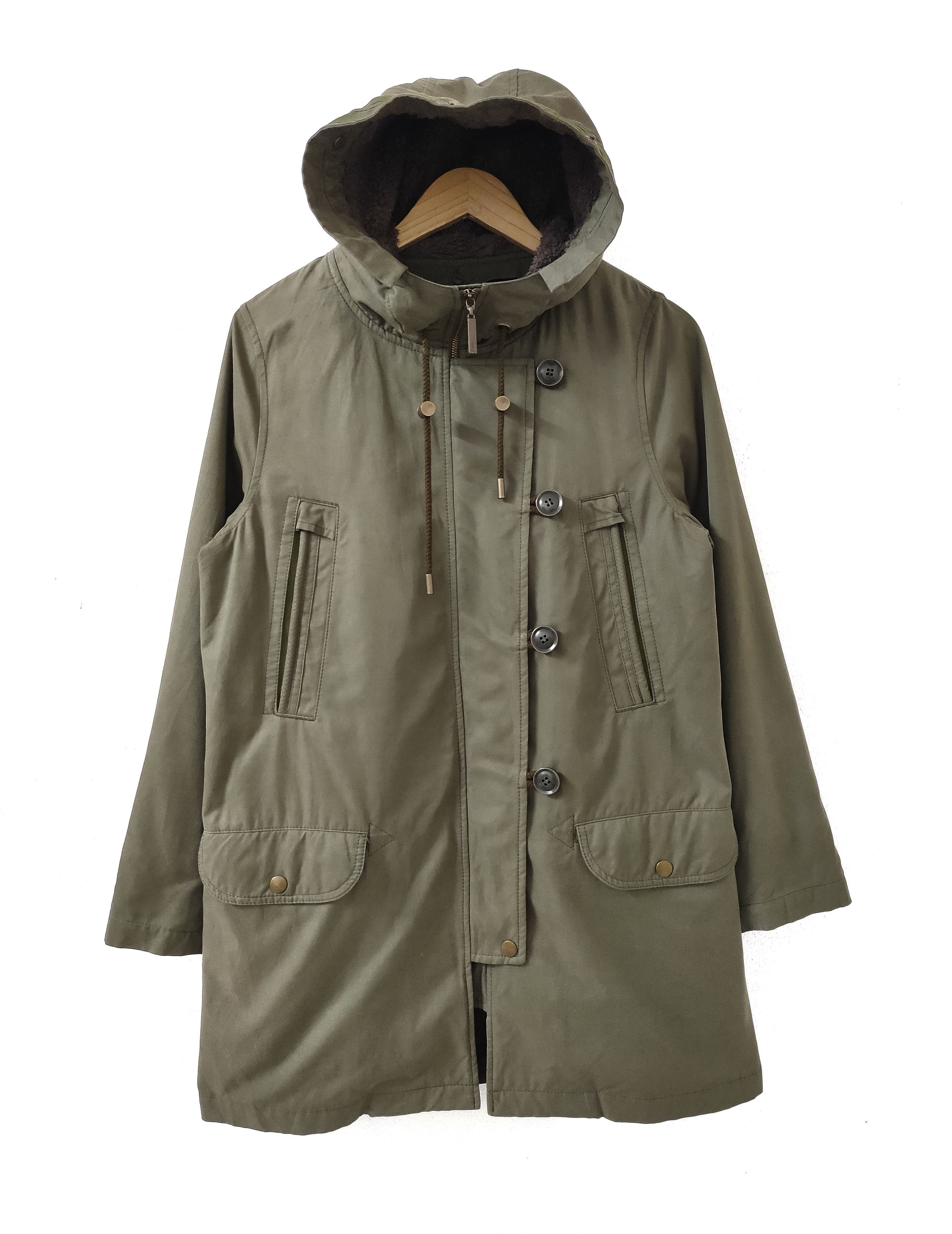 Japanese Brand INED Green Military Sherpa Lining Hoodie Parkas Size US S / EU 44-46 / 1 - 1 Preview