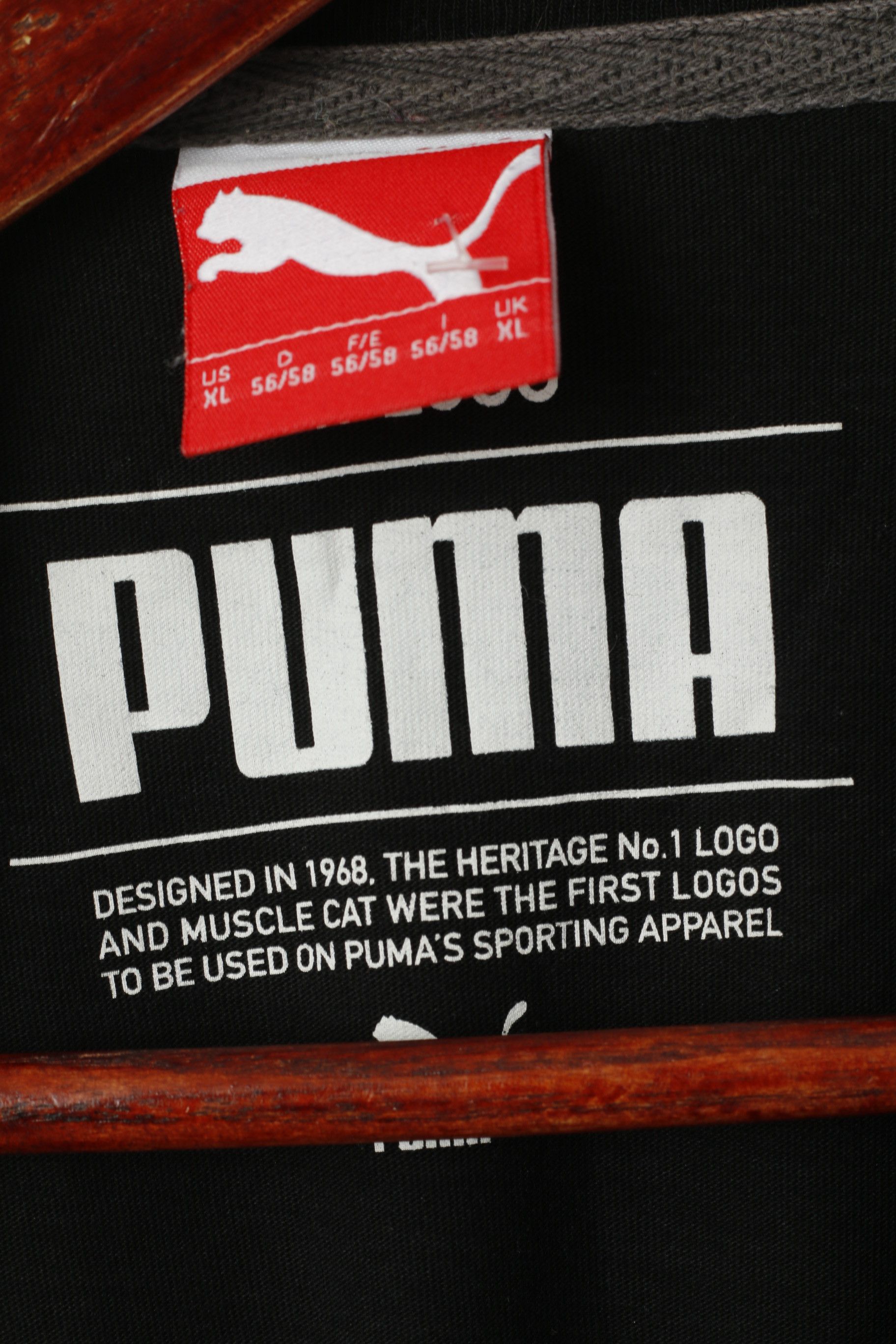 Puma Puma Men XL T- Shirt Black Cotton Heritage Logo 6607 Size US XL / EU 56 / 4 - 4 Thumbnail