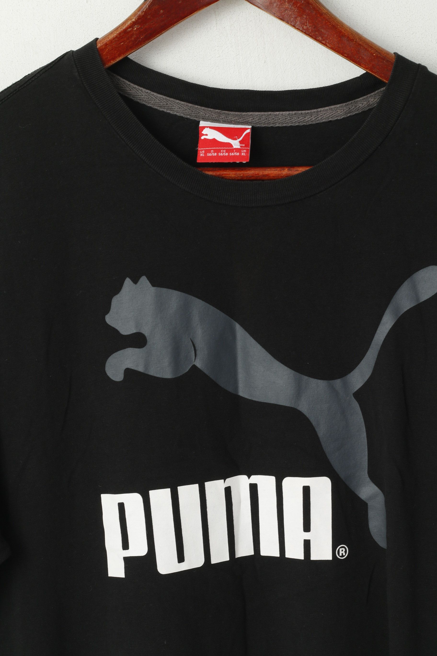 Puma Puma Men XL T- Shirt Black Cotton Heritage Logo 6607 Size US XL / EU 56 / 4 - 2 Thumbnail