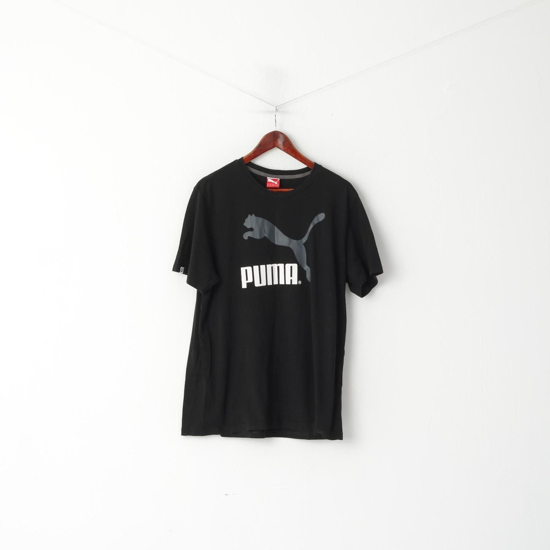 Puma Puma Men XL T- Shirt Black Cotton Heritage Logo 6607 Size US XL / EU 56 / 4 - 1 Thumbnail
