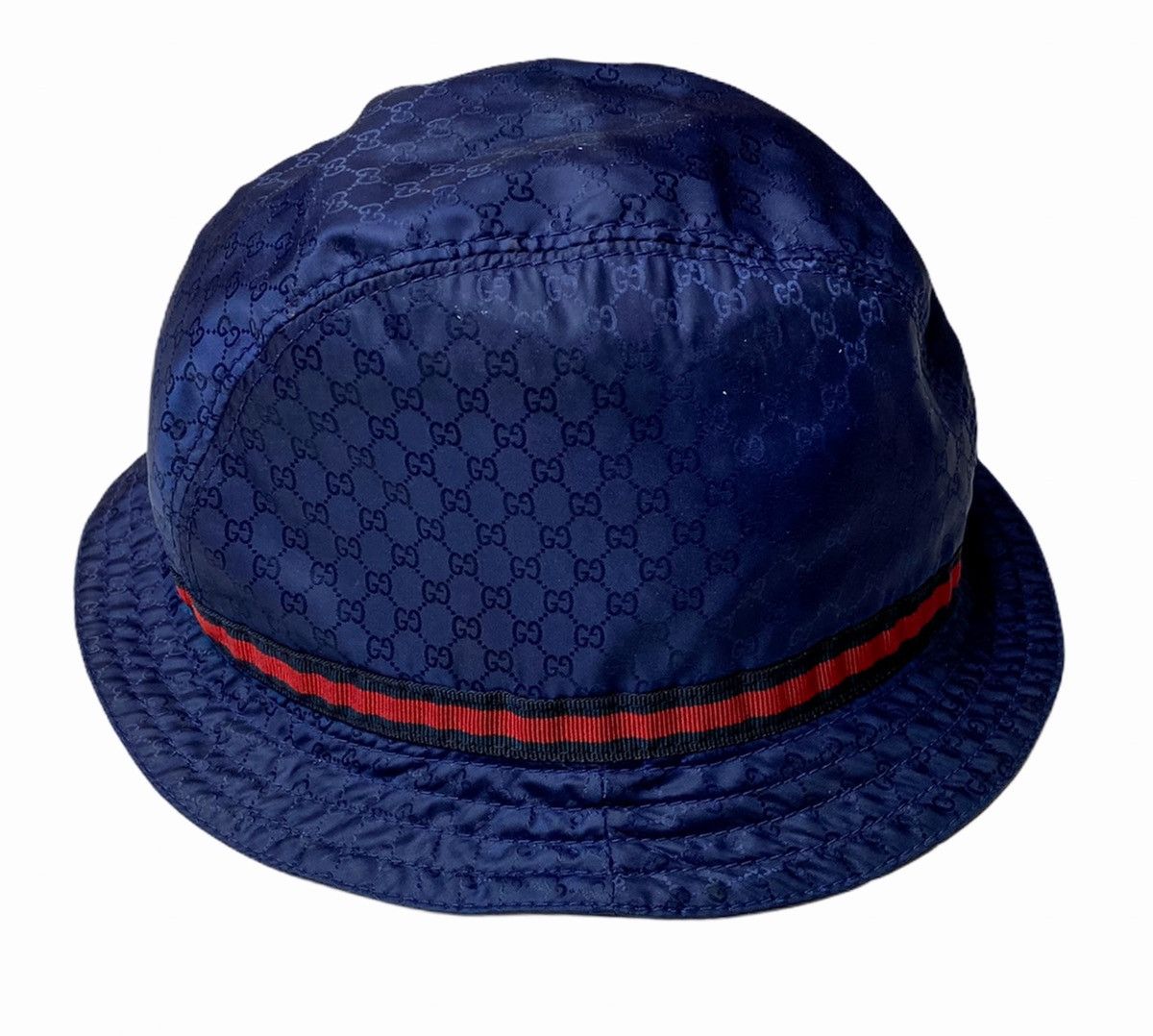 Gucci Monogram Bucket Hat Gucci navy blue size M | Grailed