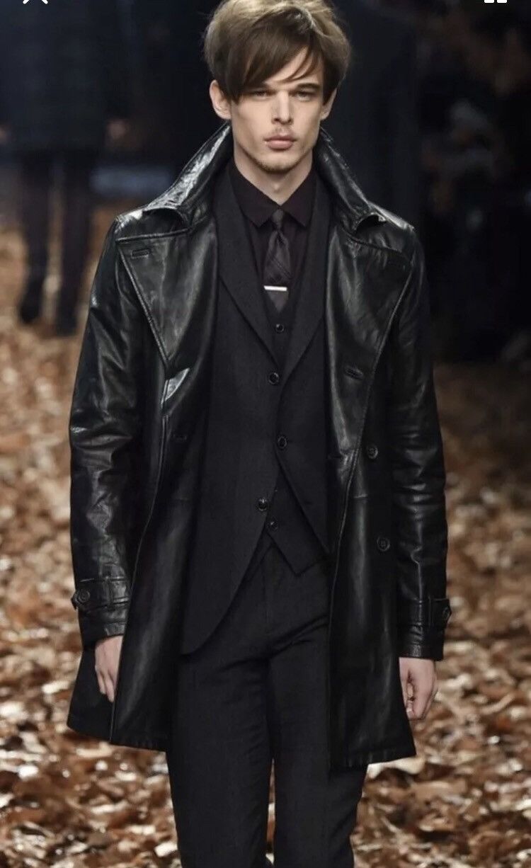 John Varvatos Leather trench coat. 48 Size US M / EU 48-50 / 2 - 3 Thumbnail
