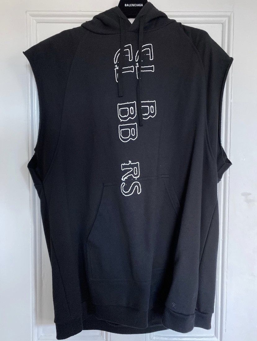 Raf Simons Raf Simons SS19 Sleeveless oversized Hoodie Clubbers Size US S / EU 44-46 / 1 - 1 Thumbnail