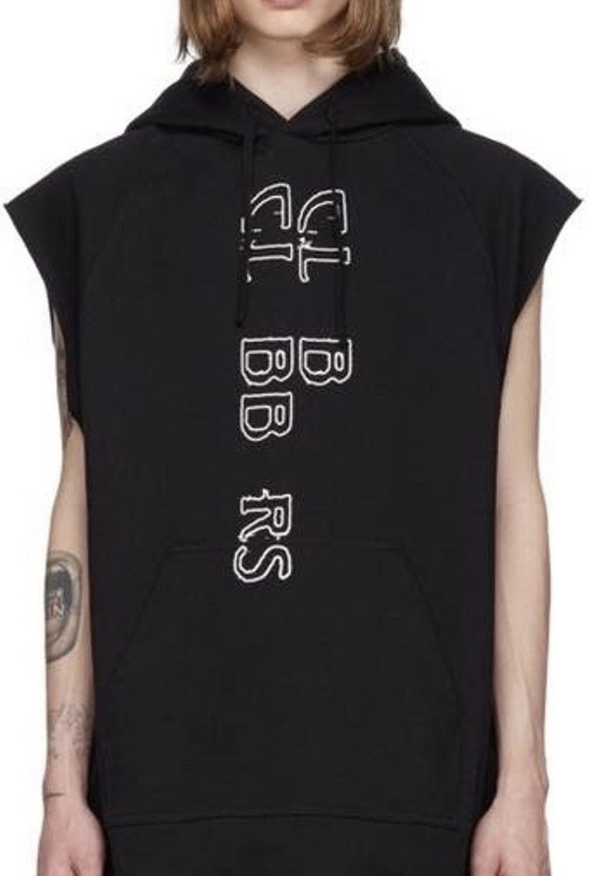 Raf Simons Raf Simons SS19 Sleeveless oversized Hoodie Clubbers Size US S / EU 44-46 / 1 - 3 Thumbnail