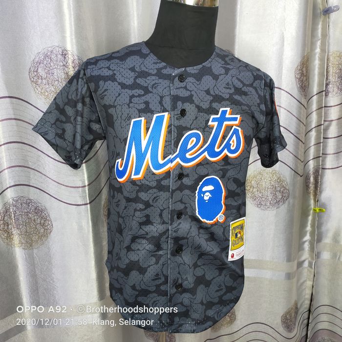 Bape, Shirts, Bape X Mitchell Ness Mets Jersey