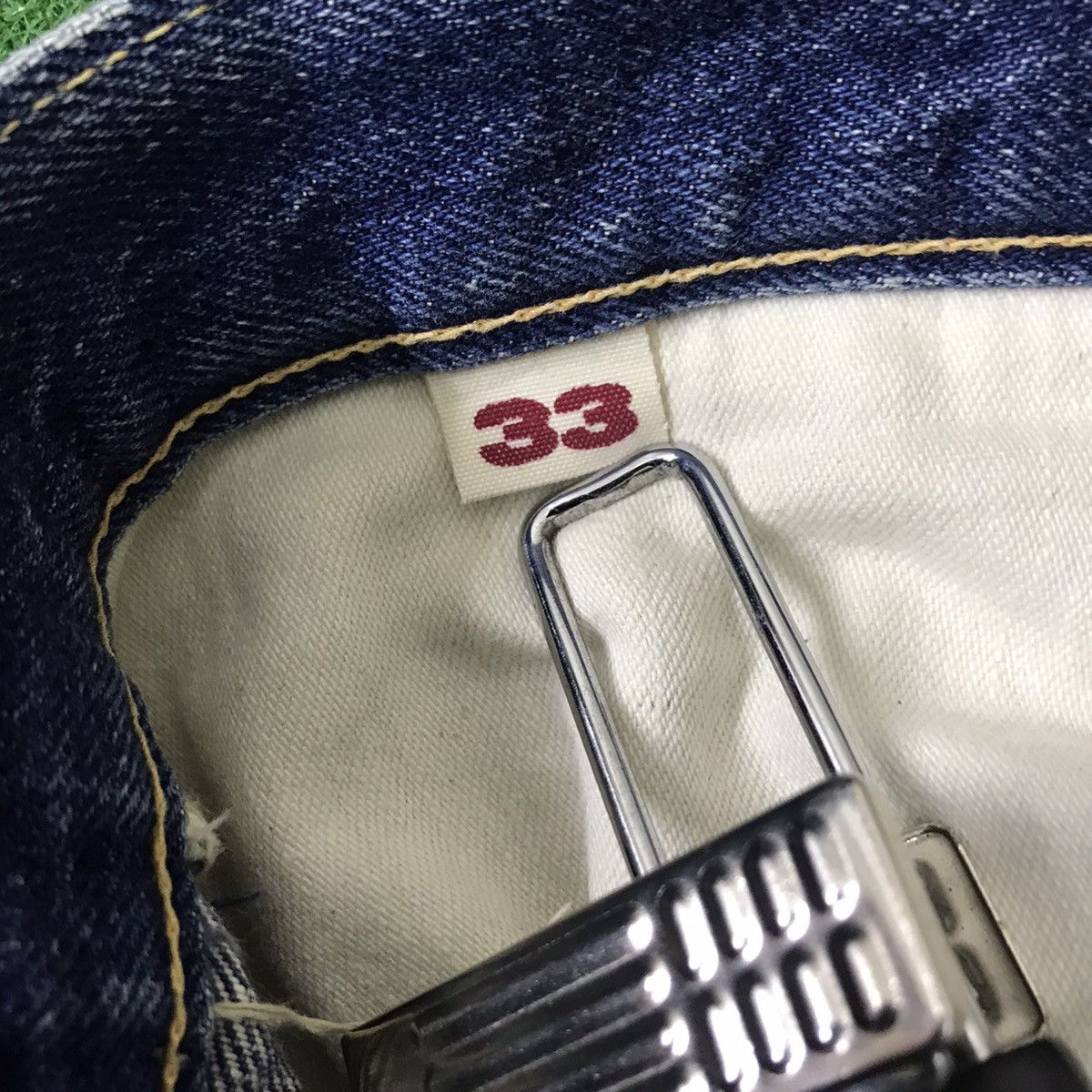 HOLLYWOOD RANCH MARKET HR Market Mudwash Distressed Denim Selvedge Jeans Size US 34 / EU 50 - 20 Thumbnail