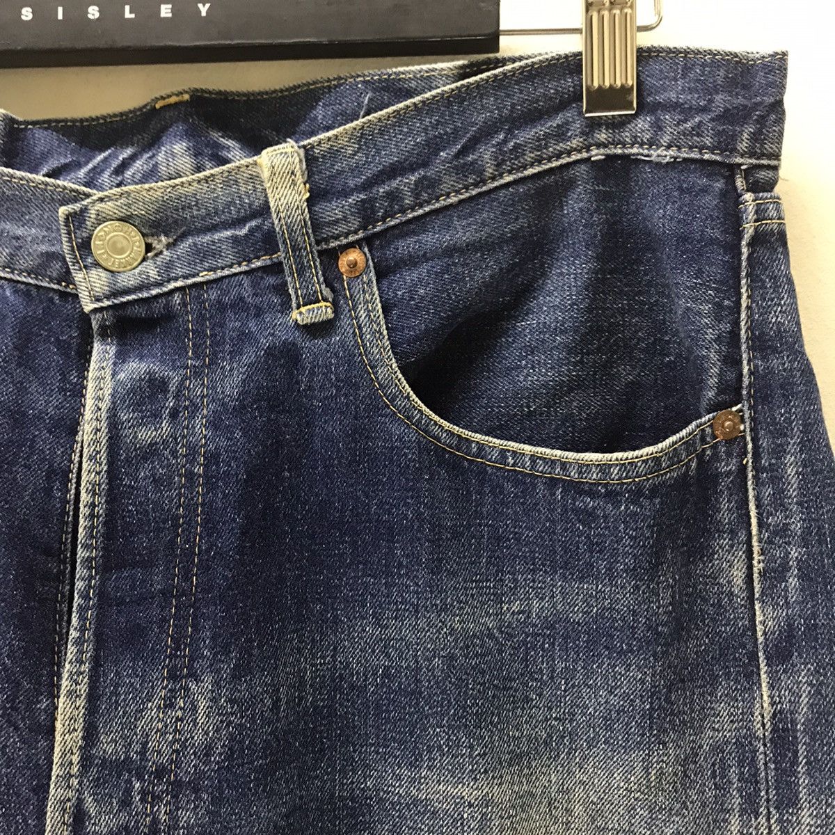 HOLLYWOOD RANCH MARKET HR Market Mudwash Distressed Denim Selvedge Jeans Size US 34 / EU 50 - 5 Thumbnail