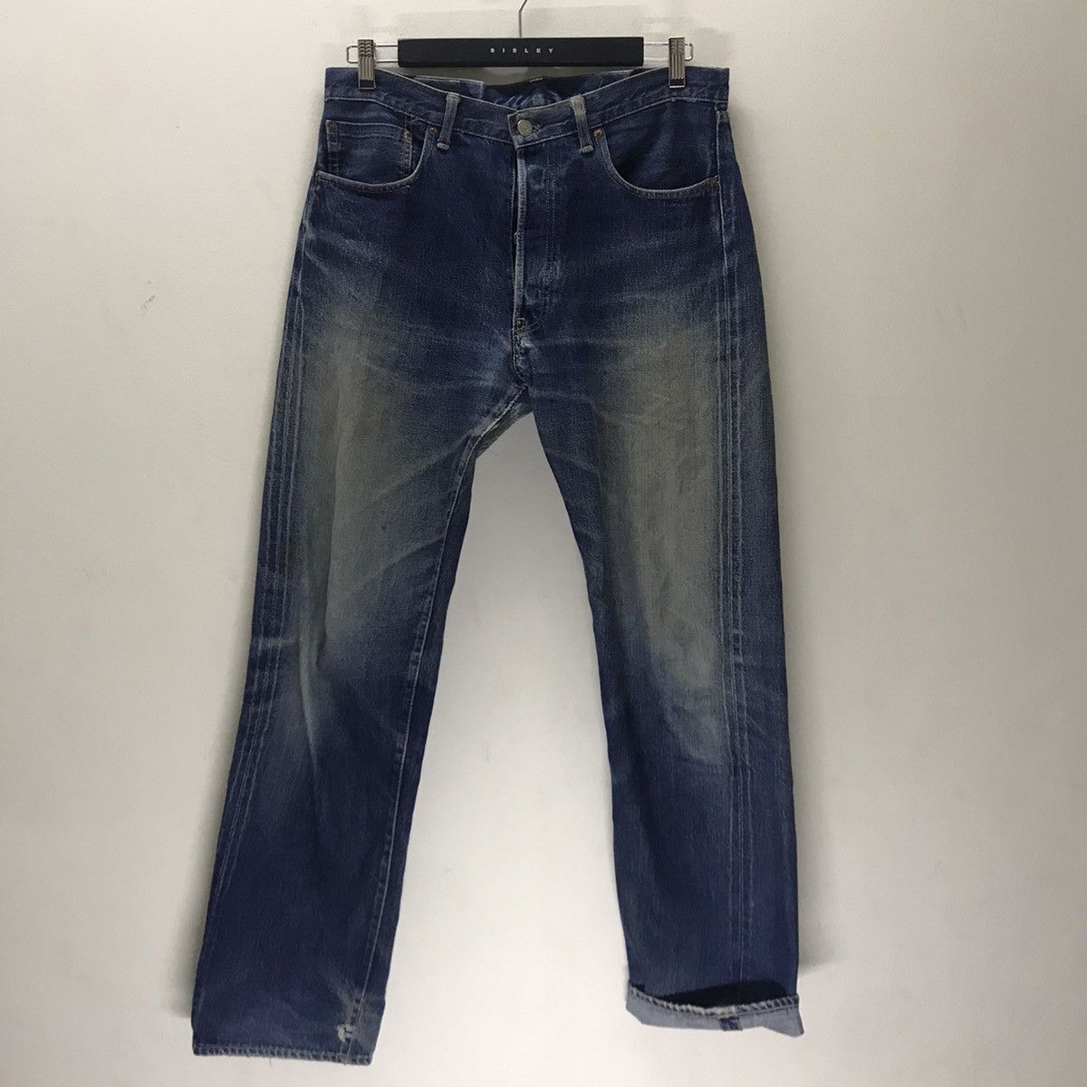 HOLLYWOOD RANCH MARKET HR Market Mudwash Distressed Denim Selvedge Jeans Size US 34 / EU 50 - 21 Thumbnail