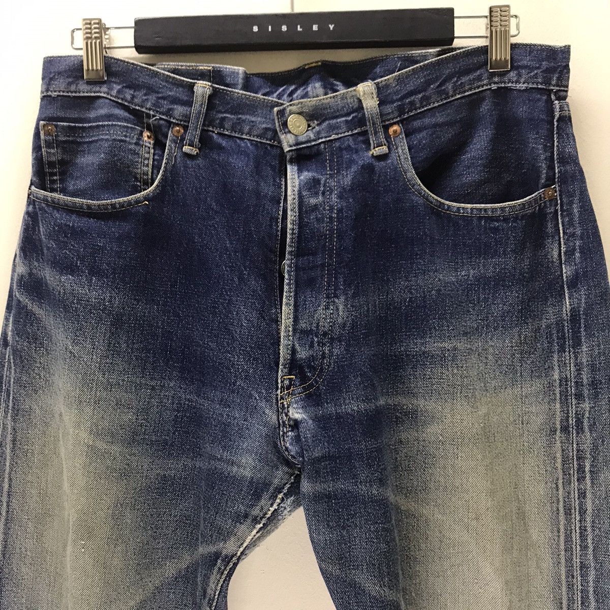HOLLYWOOD RANCH MARKET HR Market Mudwash Distressed Denim Selvedge Jeans Size US 34 / EU 50 - 3 Thumbnail