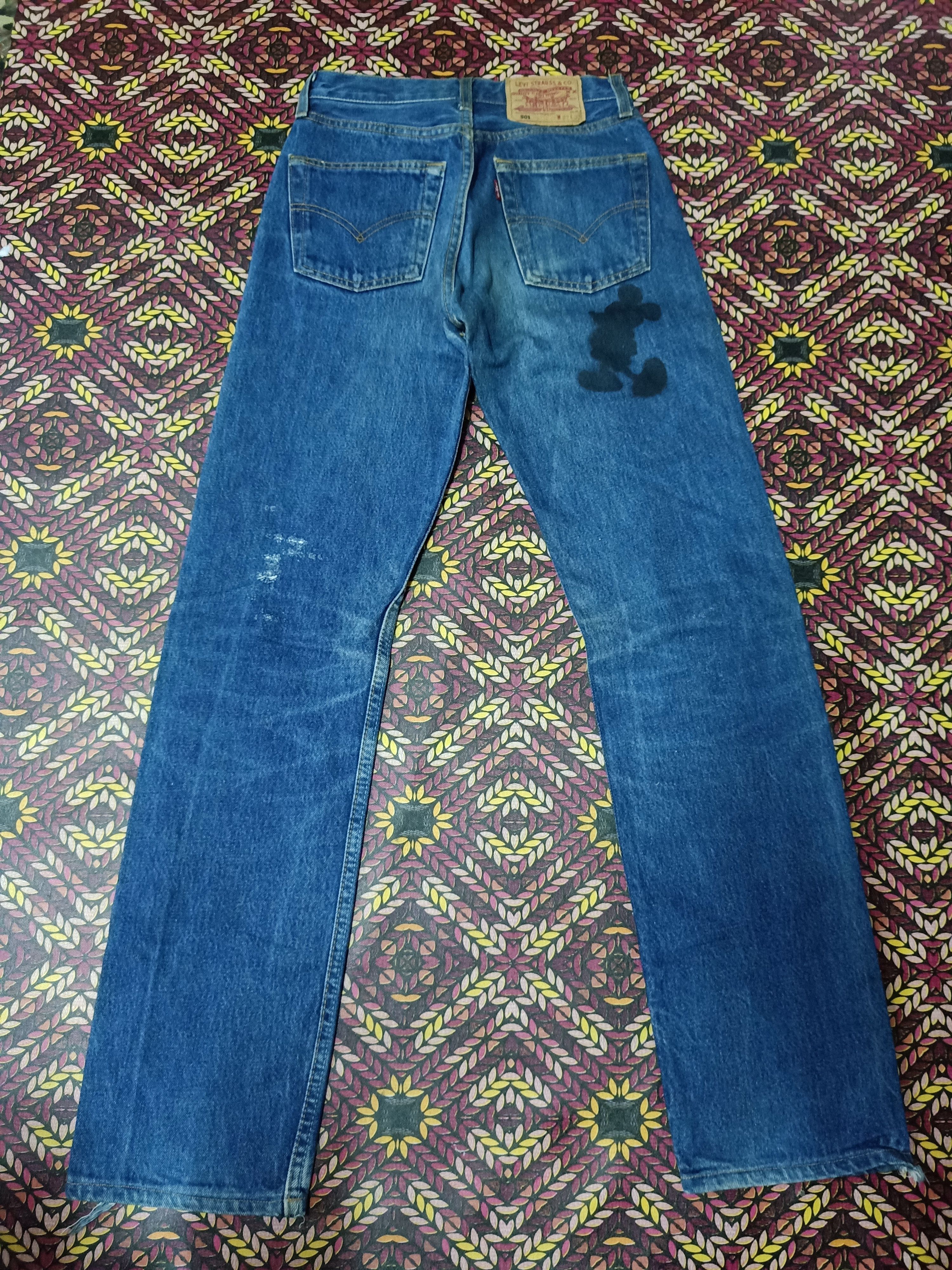 🔥 Levi's 501 Distressed X Mickey Mouse Art