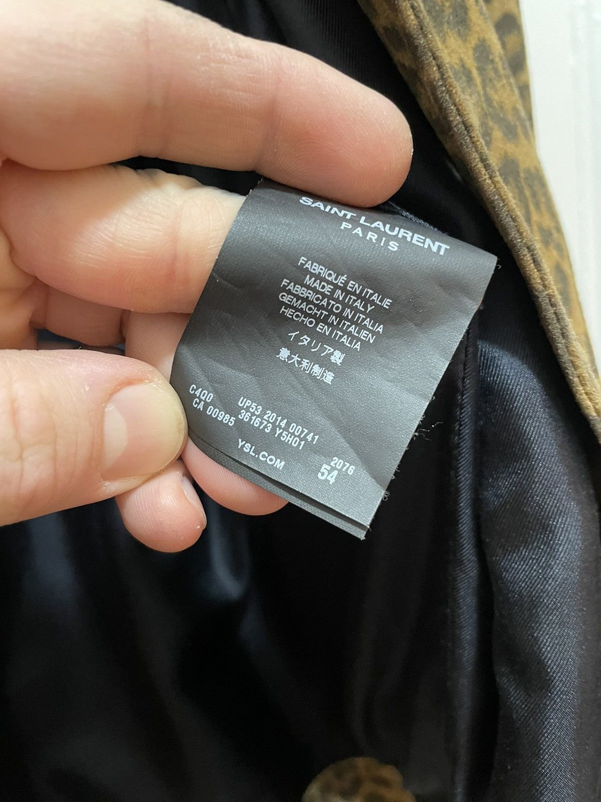 Hedi Slimane × Saint Laurent Paris HOLY GRAIL 🏆 HEDI FOR YSL PSYCH ROCK BABYCAT SUEDE JACKET Size US L / EU 52-54 / 3 - 6 Thumbnail