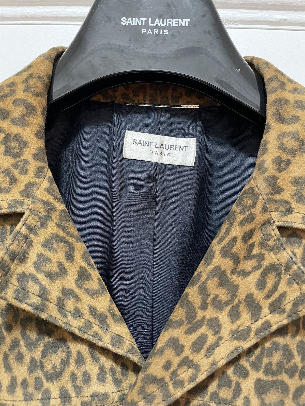 Hedi Slimane × Saint Laurent Paris HOLY GRAIL 🏆 HEDI FOR YSL PSYCH ROCK BABYCAT SUEDE JACKET Size US L / EU 52-54 / 3 - 4 Thumbnail
