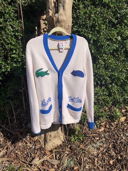 Lacoste Lacoste live x cool cats men's cardigan . Rare