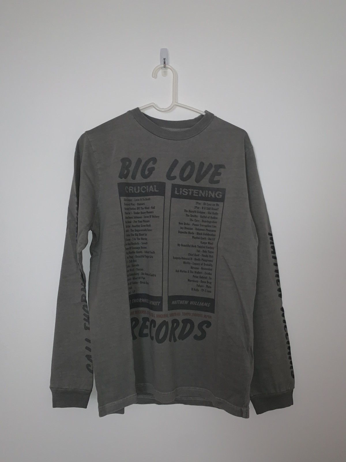 完売品⭐︎BIG LOVE RECORDS ロングTシャツ BIG LOVE 'CLASSIC LOGO -BLACK- *MADE WITH ECOCYCLE* LONG T