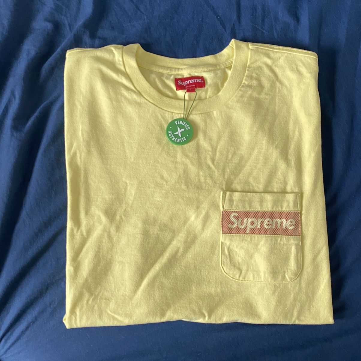 Supreme Supreme Mesh Box Logo Pocket Tee | Grailed