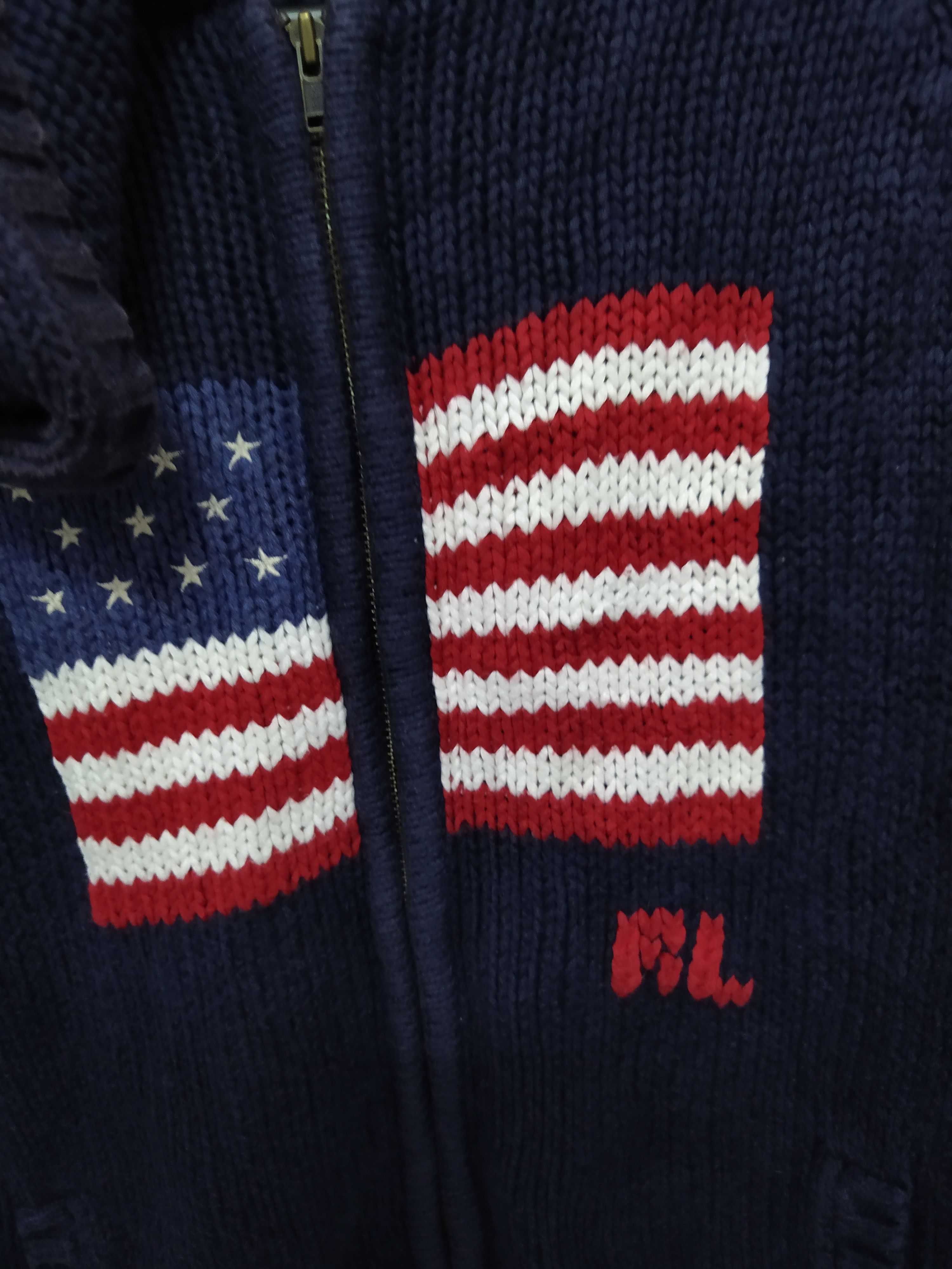 Polo Ralph Lauren POLO RALPH LAUREN FLAG HOODIE KNITWEAR (B736) Size US S / EU 44-46 / 1 - 2 Thumbnail