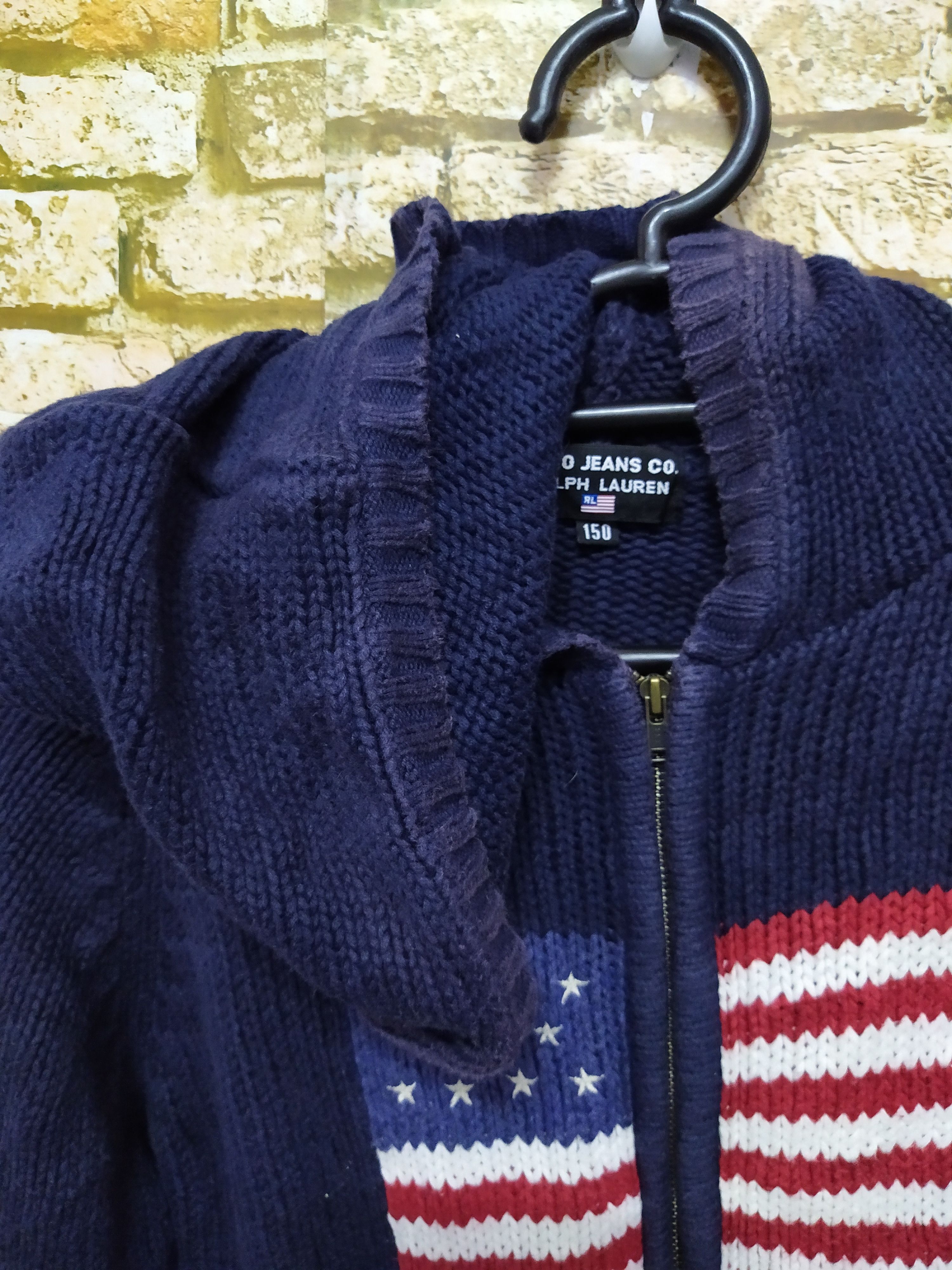 Polo Ralph Lauren POLO RALPH LAUREN FLAG HOODIE KNITWEAR (B736) Size US S / EU 44-46 / 1 - 3 Thumbnail