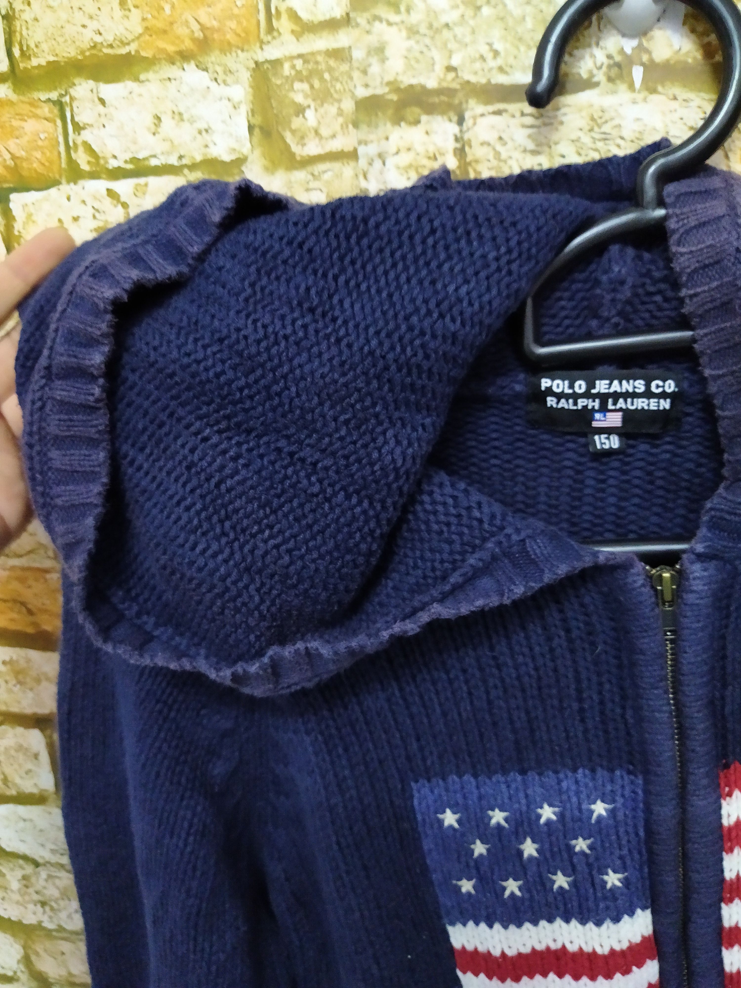 Polo Ralph Lauren POLO RALPH LAUREN FLAG HOODIE KNITWEAR (B736) Size US S / EU 44-46 / 1 - 4 Thumbnail