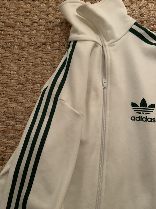 White and cheap green adidas tracksuit