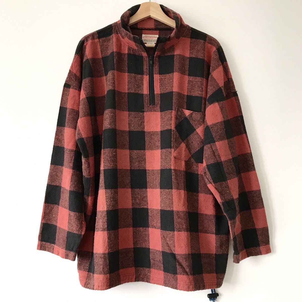 Authentic Vintage Copper King USA Pullover Flannel Shirt