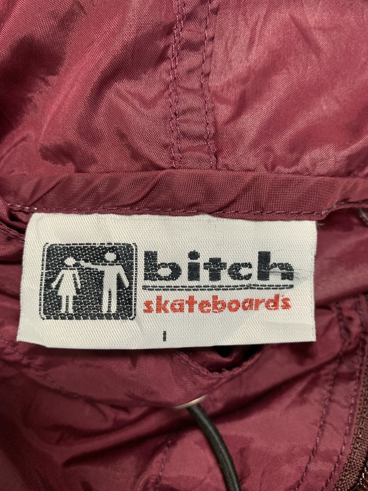 Hook-Ups × Vintage 90s Bitch Skateboard Streetwear Nylon Oversized Hoodie Size US L / EU 52-54 / 3 - 4 Thumbnail