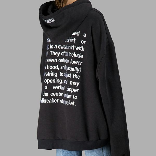 Vetements hoodie best sale definition hoodie