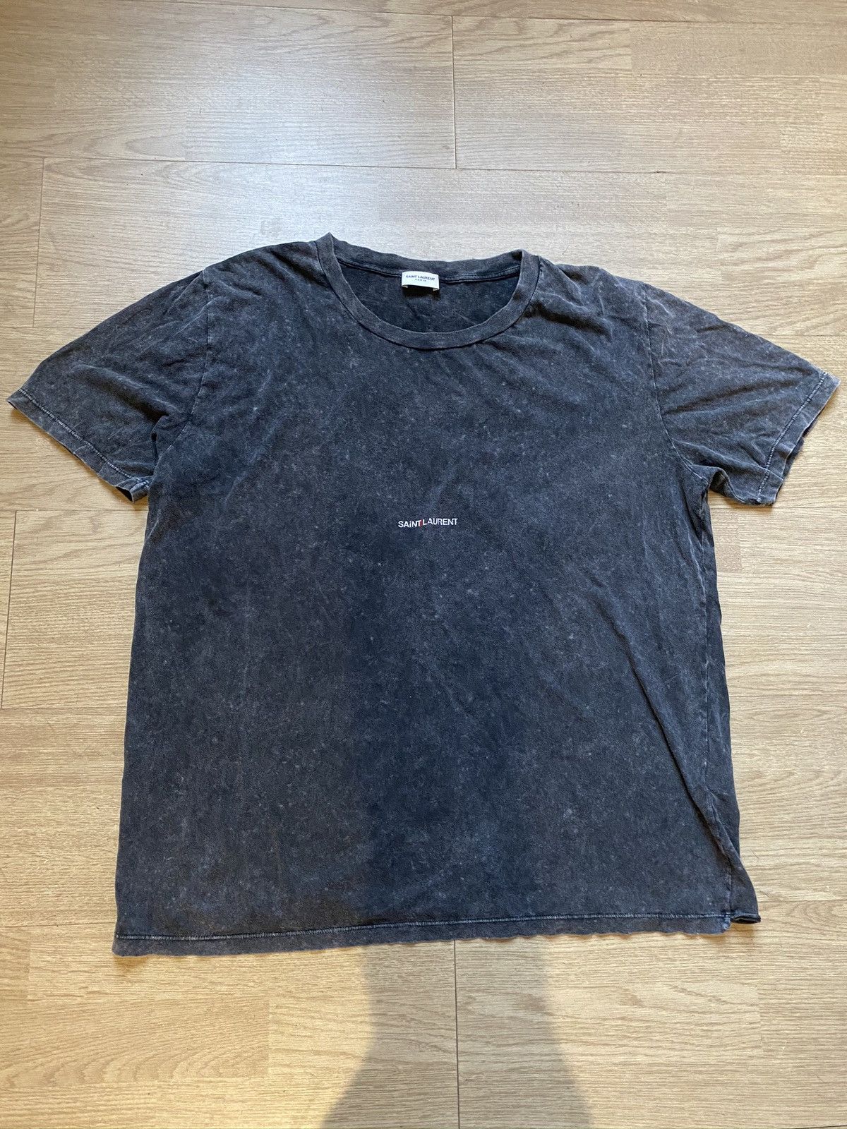 Saint Laurent Paris Saint Laurent logo tee shirt distressed Size US XXL / EU 58 / 5 - 1 Thumbnail