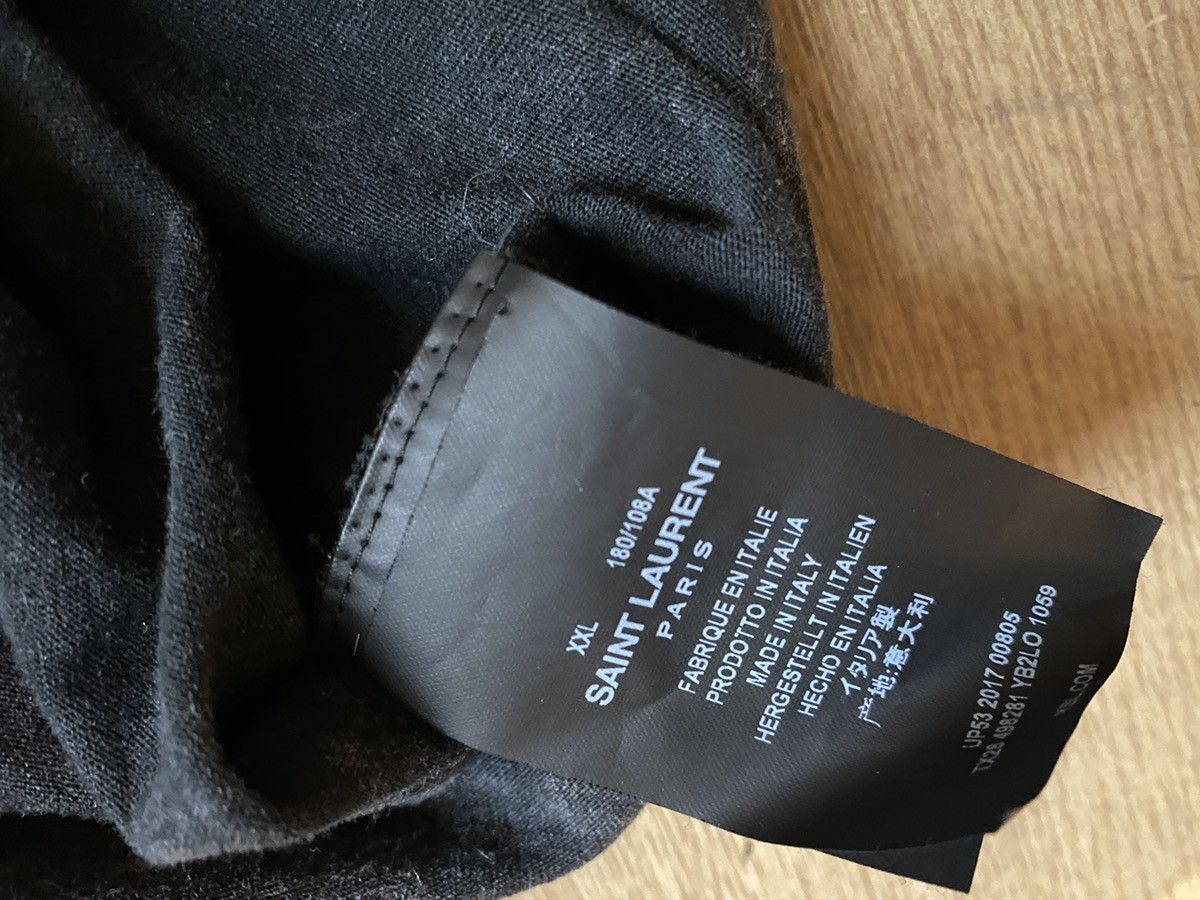 Saint Laurent Paris Saint Laurent logo tee shirt distressed Size US XXL / EU 58 / 5 - 5 Thumbnail