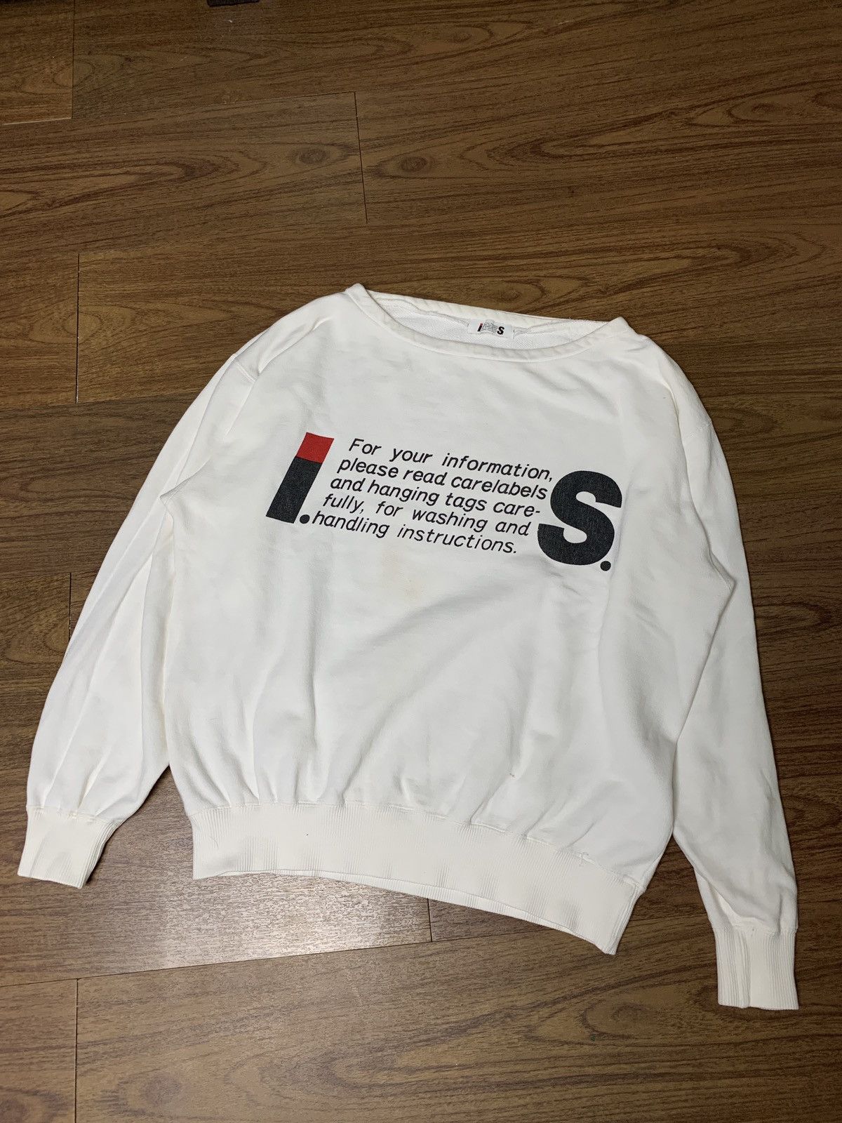 Issey Miyake Vintage Caretag Logo Sweater Size US M / EU 48-50 / 2 - 1 Thumbnail