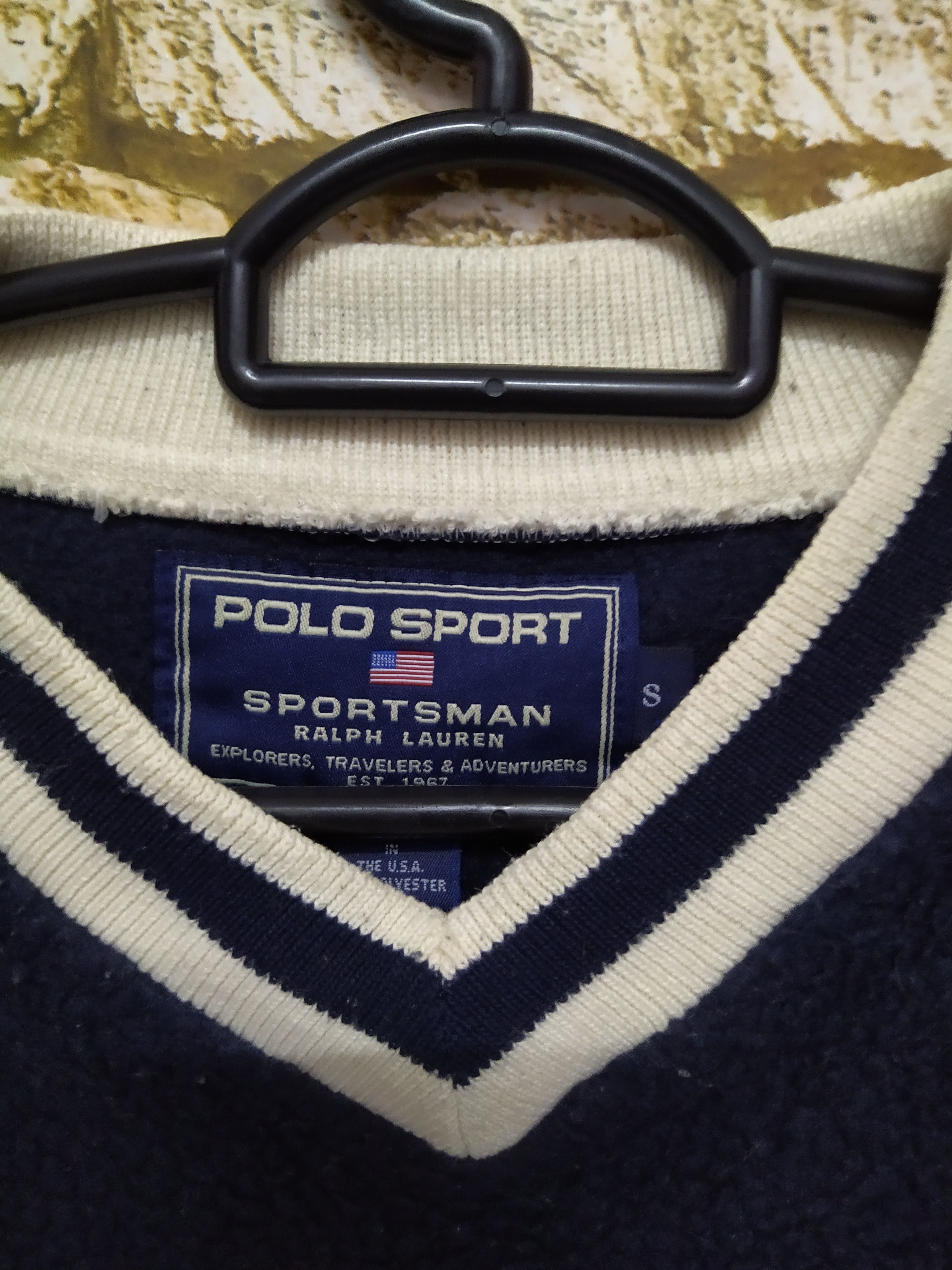 Polo Ralph Lauren 90s POLO SPORTSMAN RALPH LAUREN FLEECE SWEATER (B738) Size US L / EU 52-54 / 3 - 4 Thumbnail
