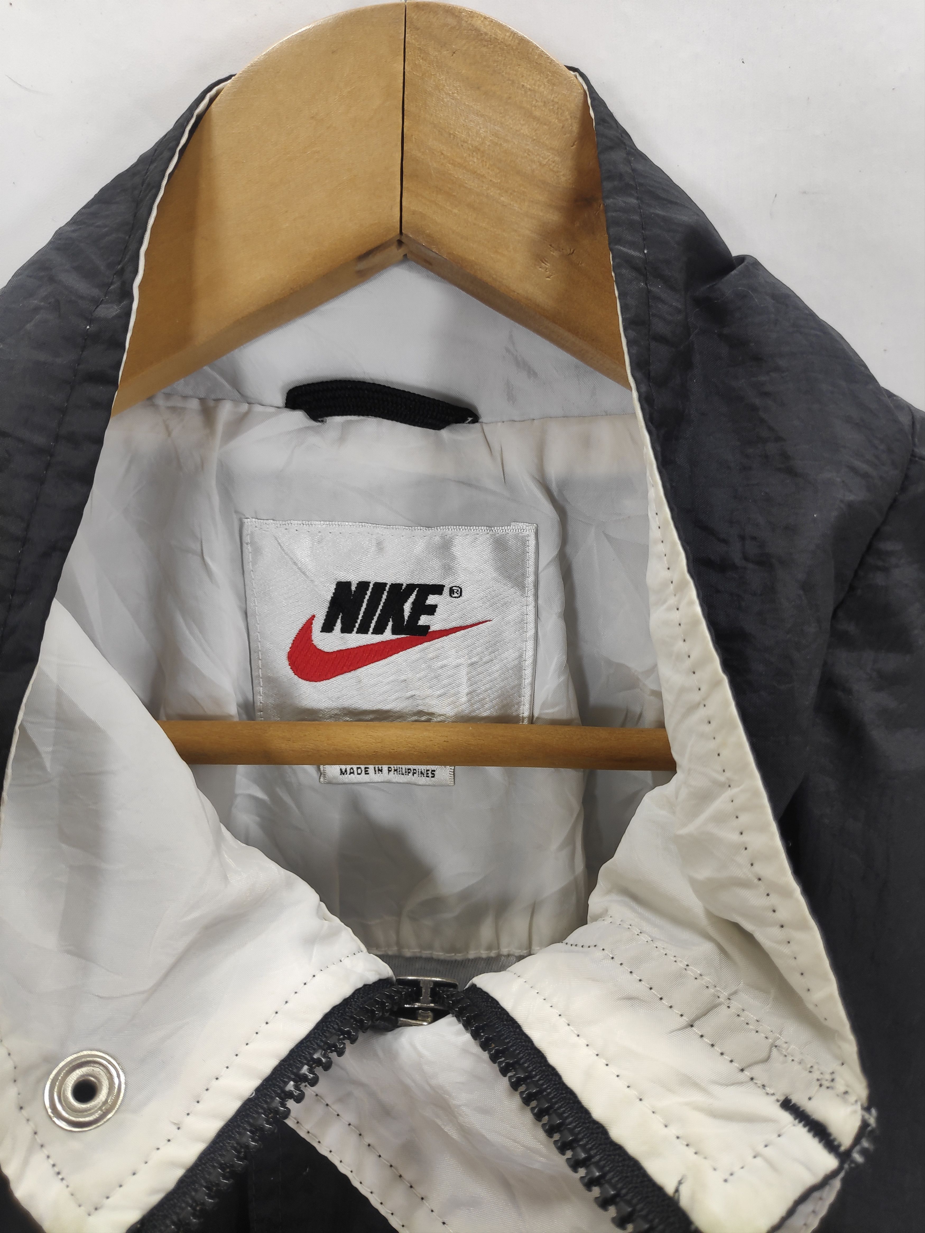 Nike × Vintage 90s NIKE block windbreaker jacket Black Nike Swoosh USA Size US L / EU 52-54 / 3 - 5 Thumbnail