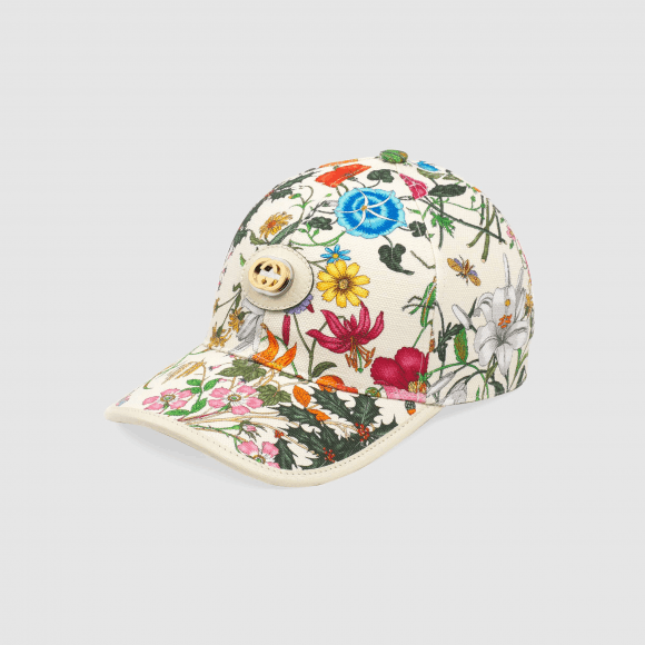 Gucci GUCCI CLAUDIA BEIGE FEDORA PRINT CAP | Grailed