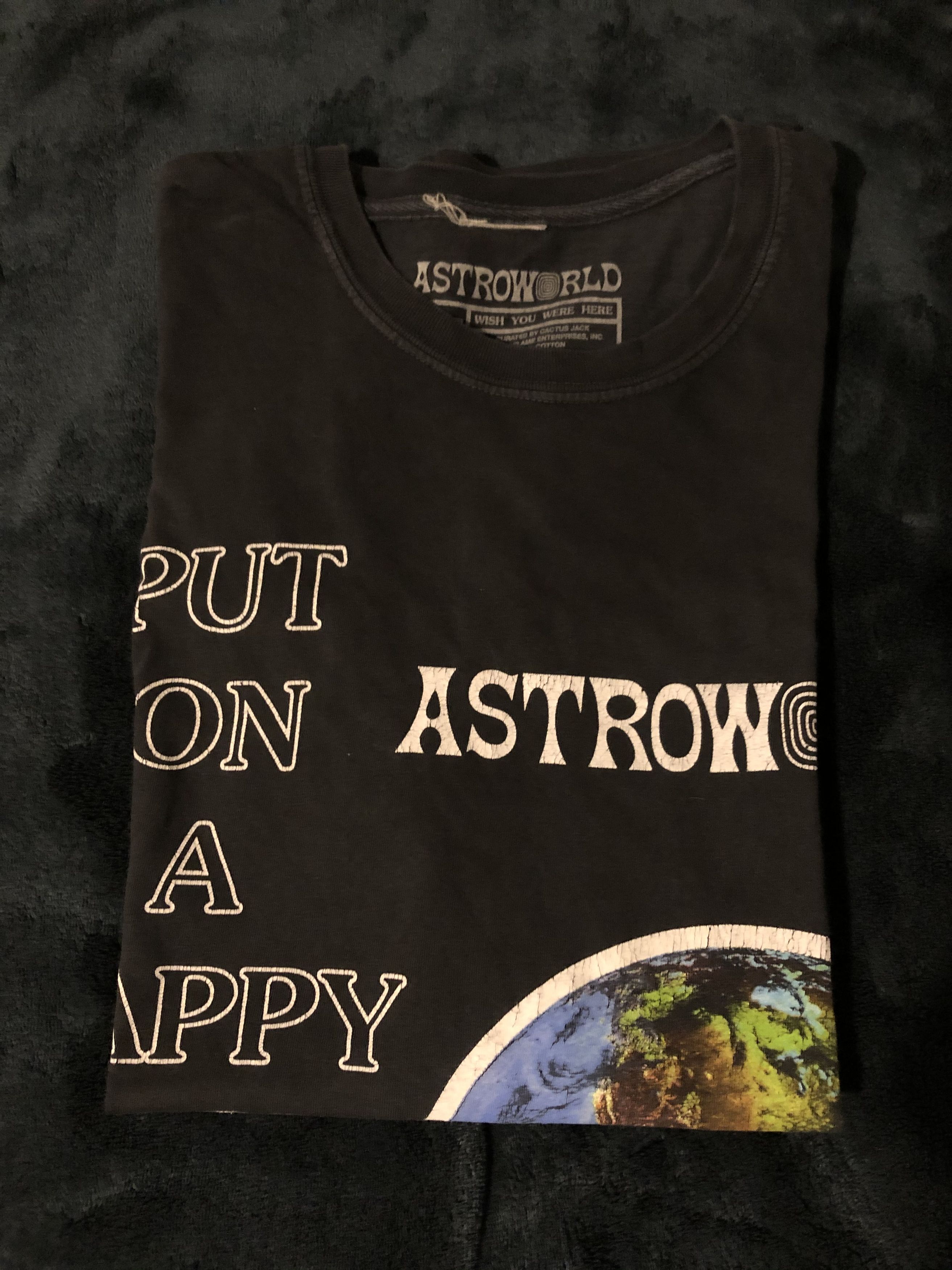 Travis Scott Astroworld Put On A Happy Face Tee Size US M / EU 48-50 / 2 - 1 Preview