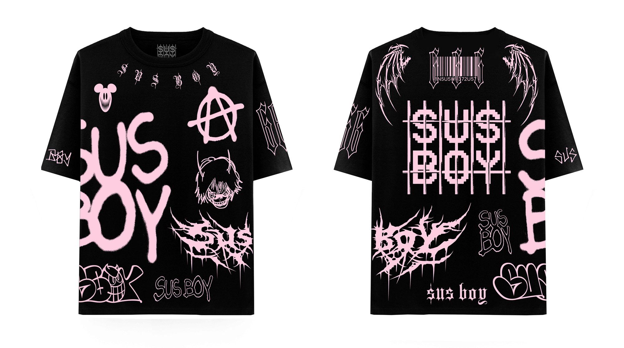 Sus Boy SUS BOY LOGOS BLACK TEE | Grailed