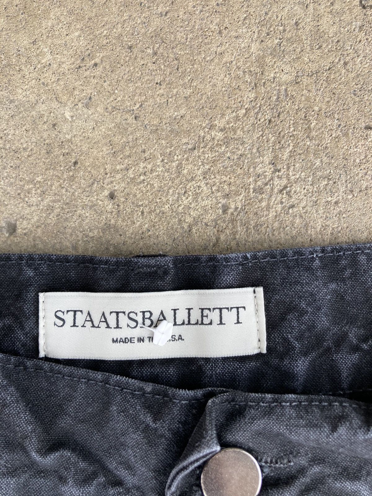 Staatsballett Black waxed canvas pants Size US 32 / EU 48 - 3 Thumbnail