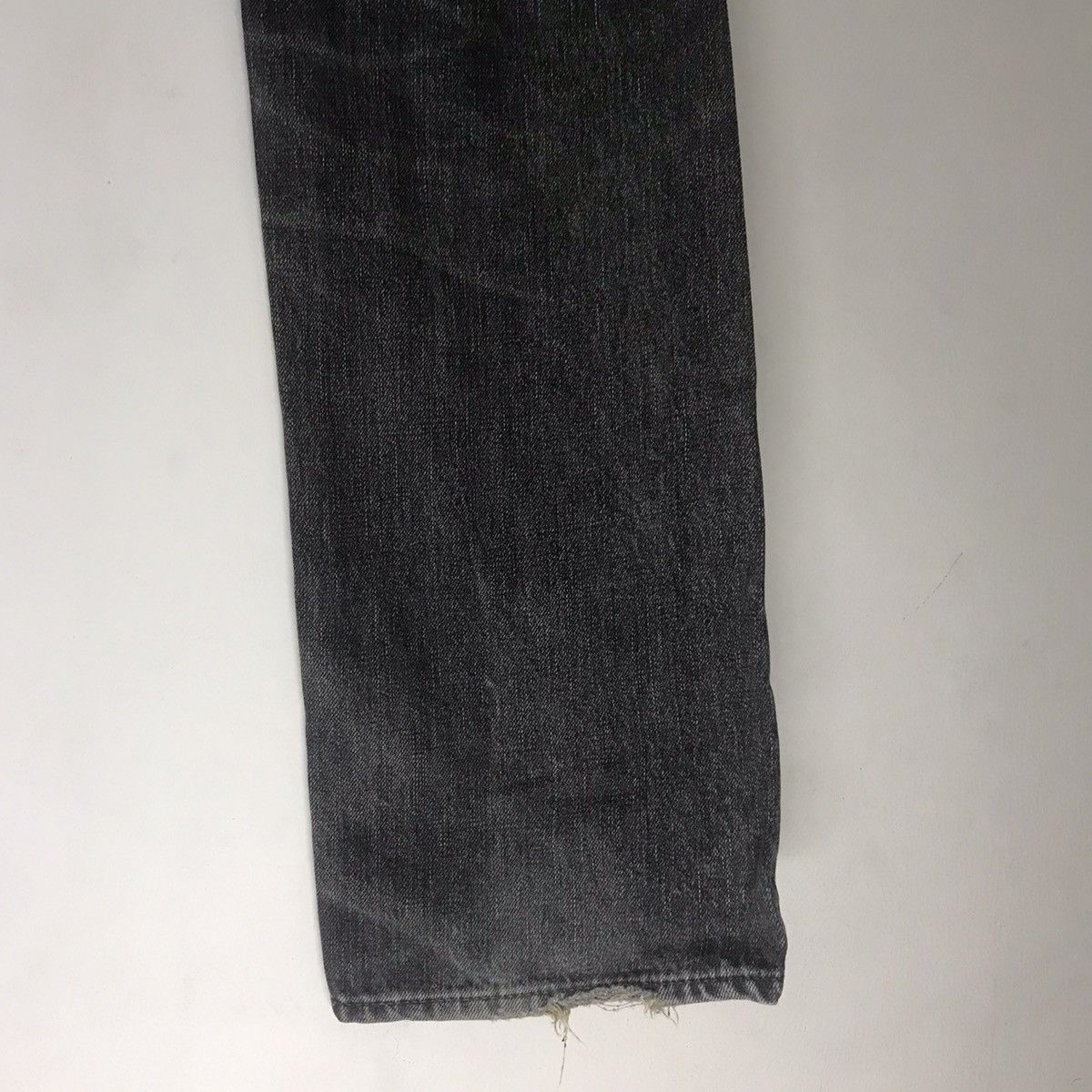 HOLLYWOOD RANCH MARKET HR Market Faded Black Distressed Denim Selvedge Jeans Size US 30 / EU 46 - 17 Thumbnail