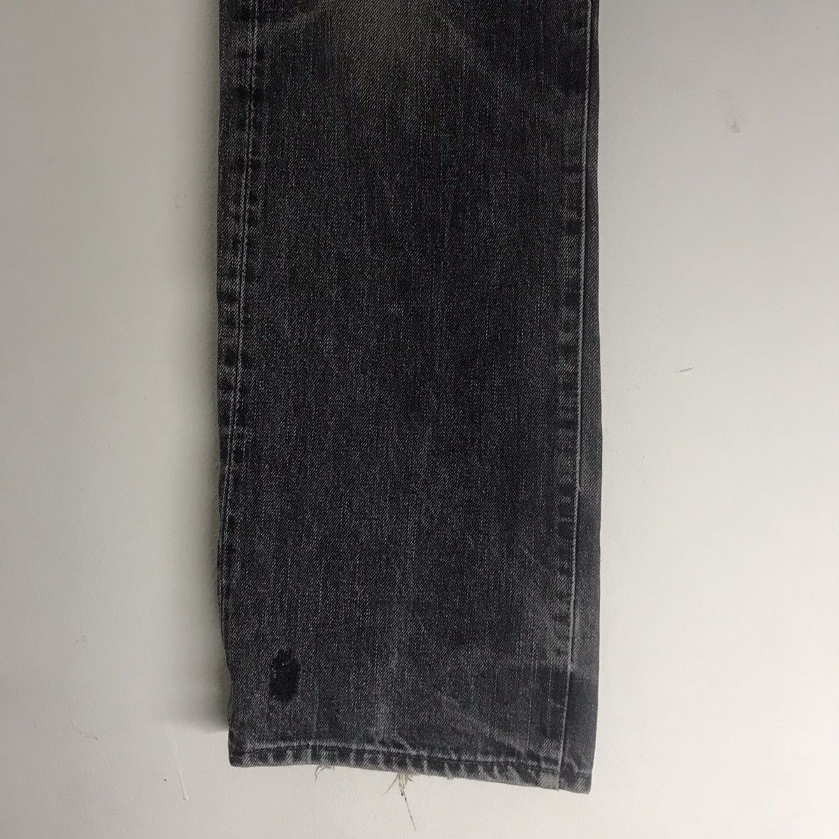 HOLLYWOOD RANCH MARKET HR Market Faded Black Distressed Denim Selvedge Jeans Size US 30 / EU 46 - 8 Thumbnail