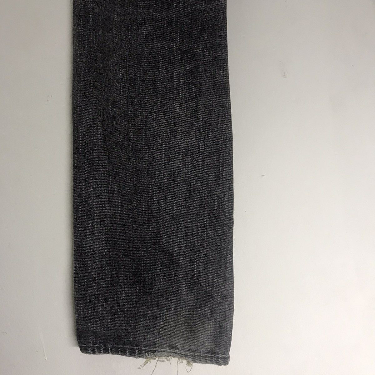 HOLLYWOOD RANCH MARKET HR Market Faded Black Distressed Denim Selvedge Jeans Size US 30 / EU 46 - 16 Thumbnail