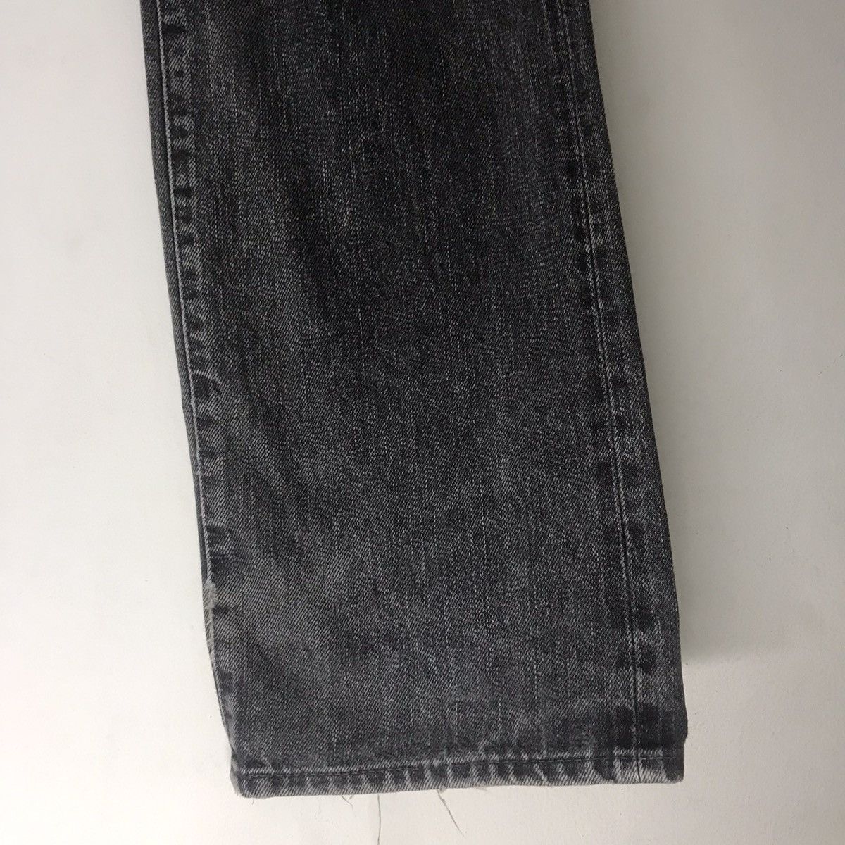 HOLLYWOOD RANCH MARKET HR Market Faded Black Distressed Denim Selvedge Jeans Size US 30 / EU 46 - 9 Thumbnail